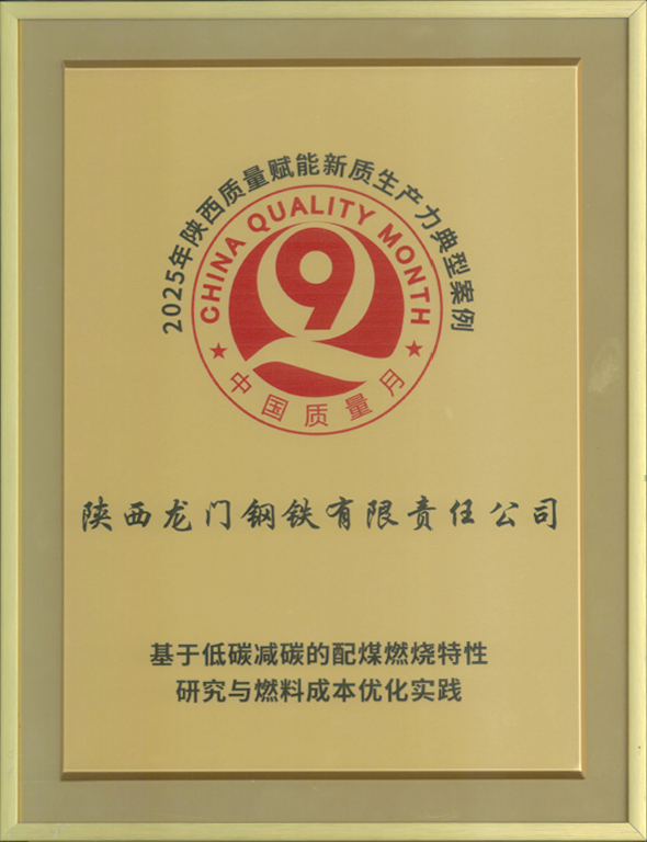 質(zhì)量賦能新質(zhì)生產(chǎn)力！龍鋼公司再獲省級殊榮